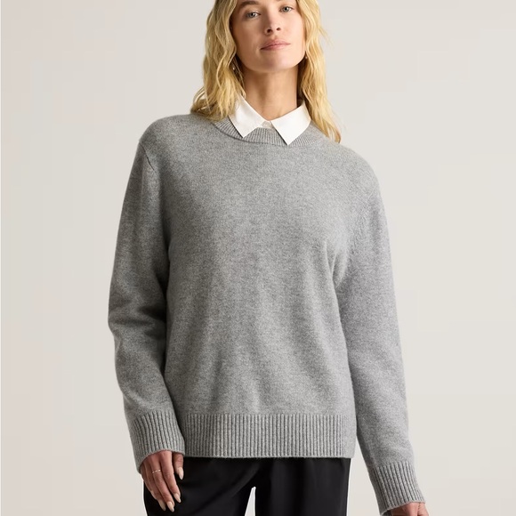 Quince Classic Gray Crew Neck Sweater - Picture 1 of 4